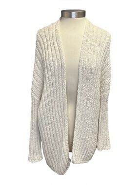Brunello Cucinelli Sparkle Knit Ribbed Long Cardigan